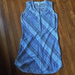 Printed blue dress / beach coverup